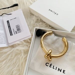 NWT Celine thick gold knot bracelet